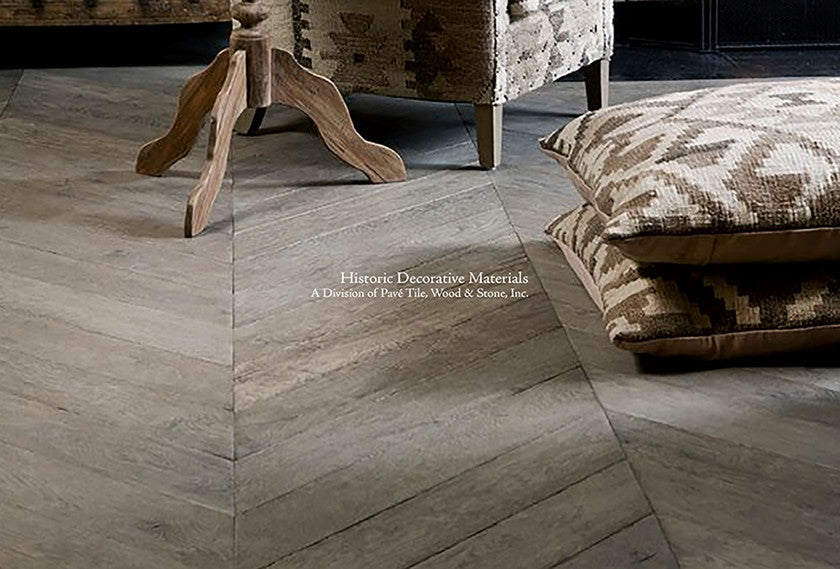 Warm oak hues and reclaimed patina textures define our aged French oak flooring.