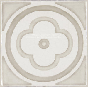 Vintage French encaustic decorative walls tiles create accents for historic kitchens.