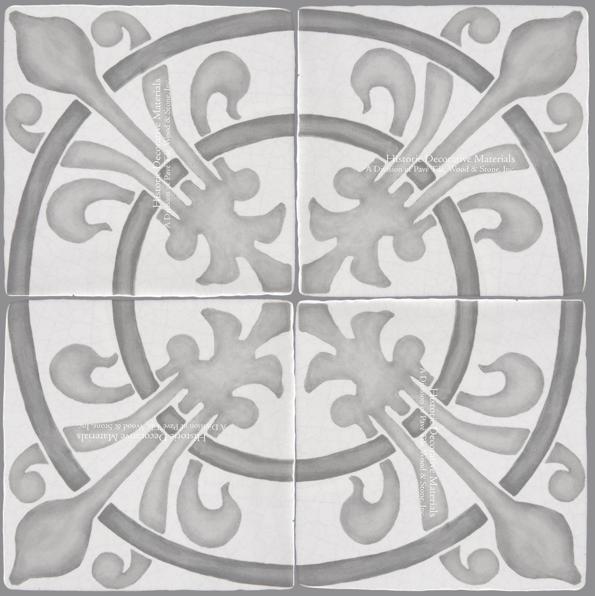 French Encaustic Decorative Wall Tile for Kitchens, Baths and Fireplace Surround Tiles