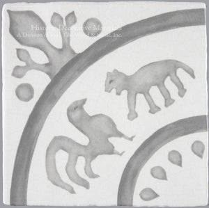 French Encaustic Decorative Wall Tile for Kitchens, Baths and Fireplace Surround Tiles