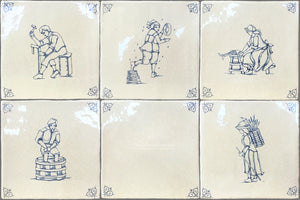 Antique Delft tiles will show age and crazing which are fine cracks in the glaze.