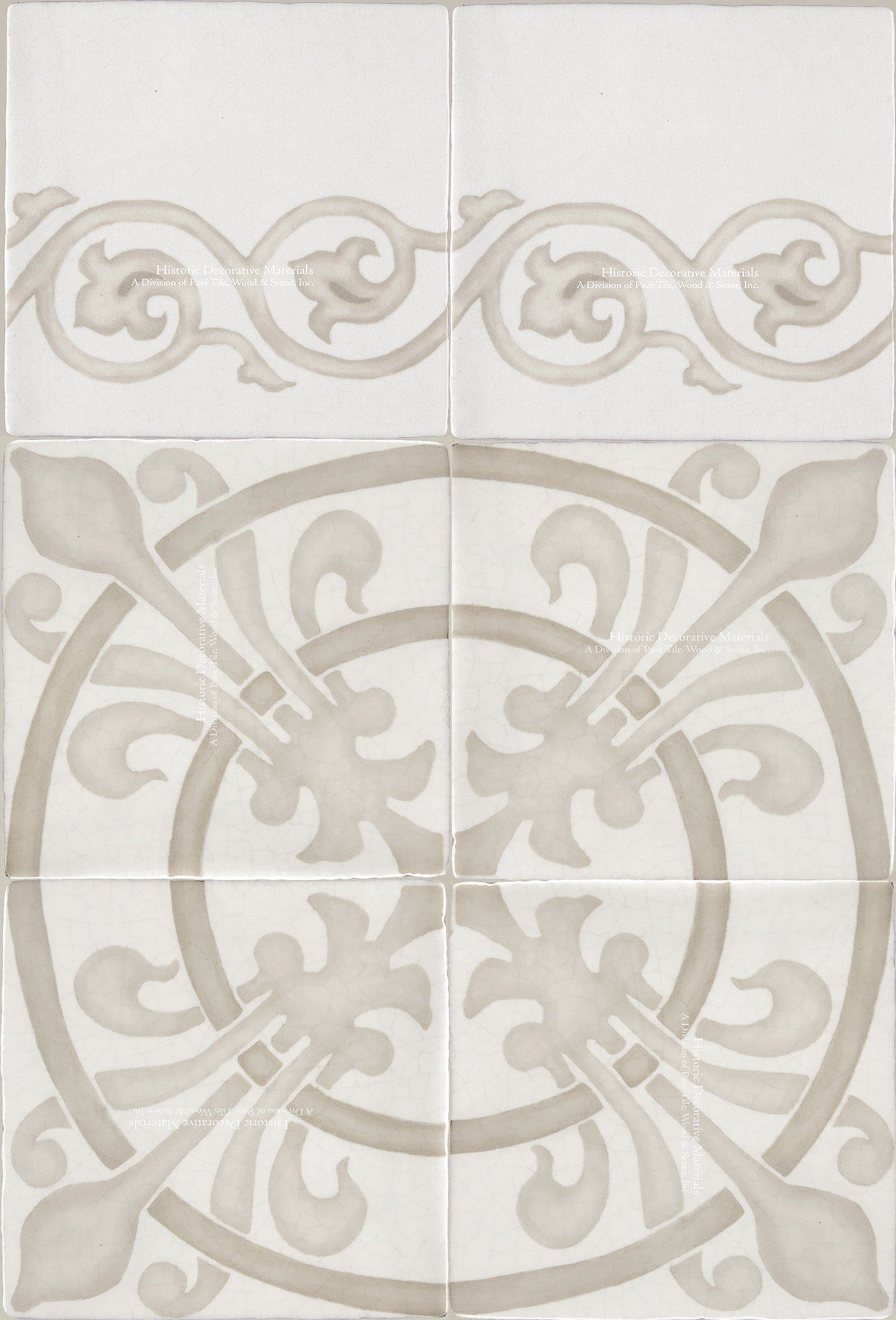 French Encaustic Decorative Wall Tile for Kitchens, Baths and Fireplace Surround Tiles