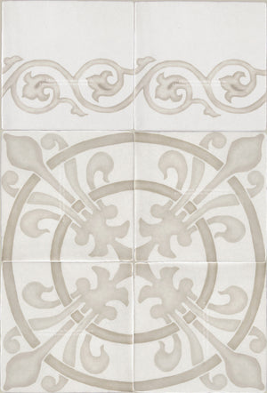 French Encaustic Decorative Wall Tile for Kitchens, Baths and Fireplace Surround Tiles