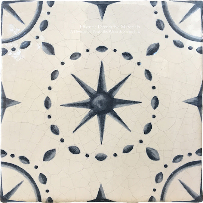 On the Road to Florence 16th Century Italian Decorative Tile:  Stelle di Galileo