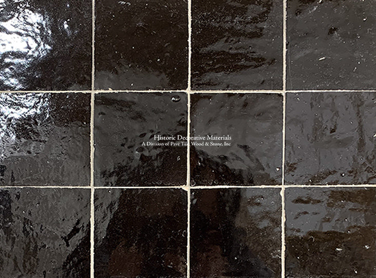 l'Art de Fez Midnight Black Zellige Tile