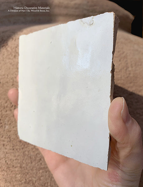 l'Art de Fez Zellige Tile in Blanc de Fez White Zellige