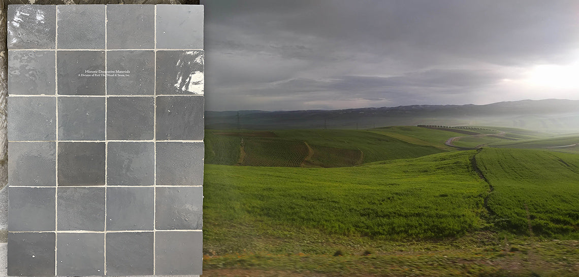 l'Art de Fez Stormy Gray Zellige Tile